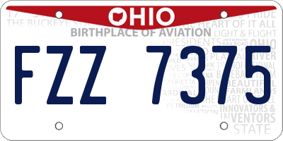 OH license plate FZZ7375
