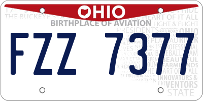 OH license plate FZZ7377