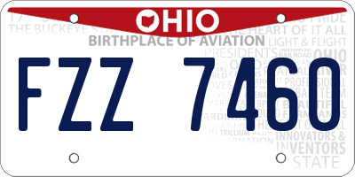 OH license plate FZZ7460