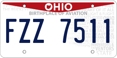 OH license plate FZZ7511