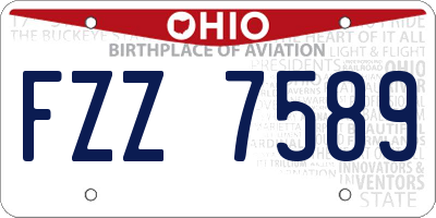 OH license plate FZZ7589