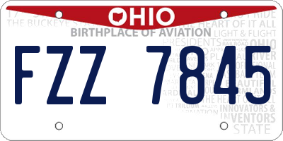 OH license plate FZZ7845