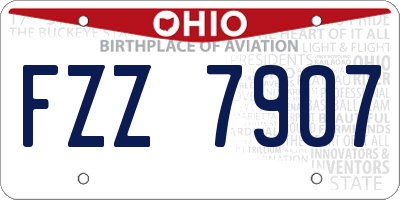 OH license plate FZZ7907