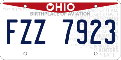 OH license plate FZZ7923