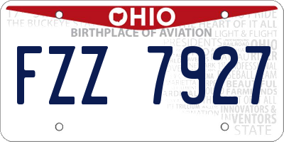 OH license plate FZZ7927