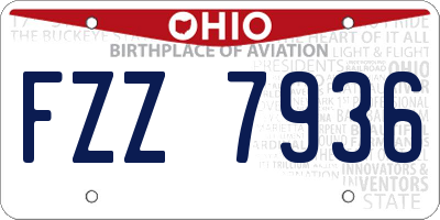 OH license plate FZZ7936