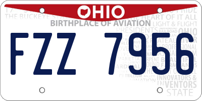 OH license plate FZZ7956