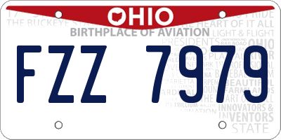 OH license plate FZZ7979