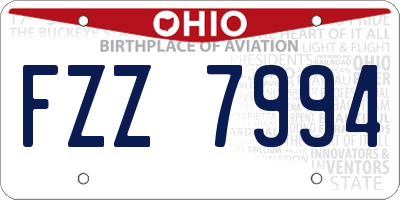 OH license plate FZZ7994