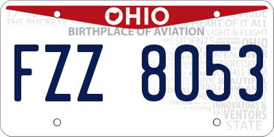 OH license plate FZZ8053