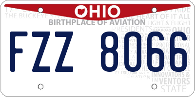 OH license plate FZZ8066