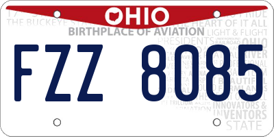 OH license plate FZZ8085