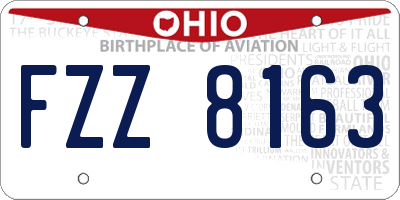 OH license plate FZZ8163