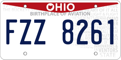 OH license plate FZZ8261