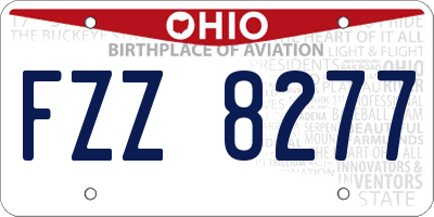 OH license plate FZZ8277