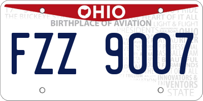 OH license plate FZZ9007