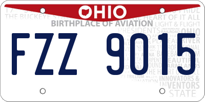 OH license plate FZZ9015