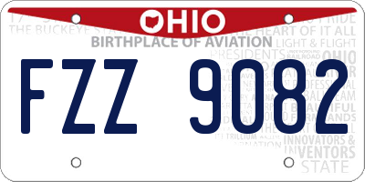 OH license plate FZZ9082