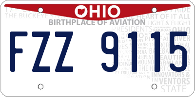 OH license plate FZZ9115