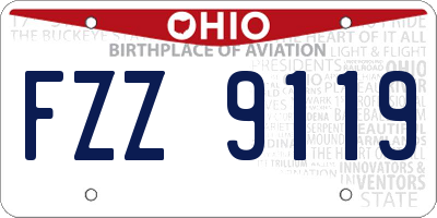 OH license plate FZZ9119