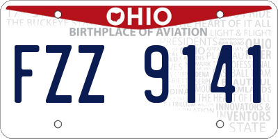 OH license plate FZZ9141
