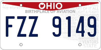 OH license plate FZZ9149