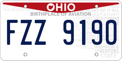 OH license plate FZZ9190