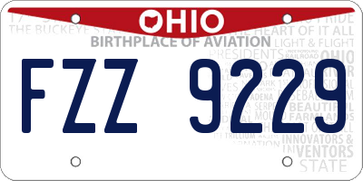 OH license plate FZZ9229