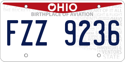 OH license plate FZZ9236