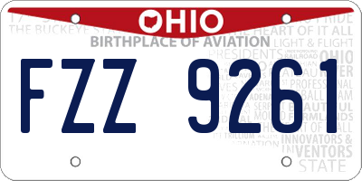 OH license plate FZZ9261