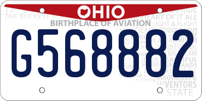 OH license plate G568882