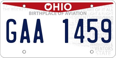 OH license plate GAA1459