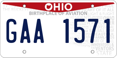 OH license plate GAA1571