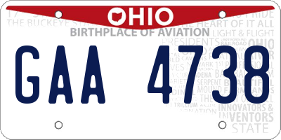 OH license plate GAA4738