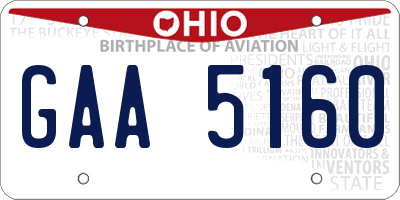 OH license plate GAA5160