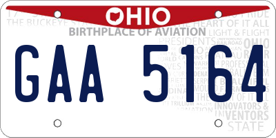 OH license plate GAA5164
