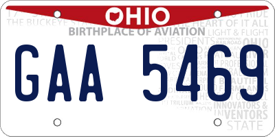OH license plate GAA5469