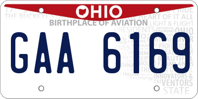OH license plate GAA6169