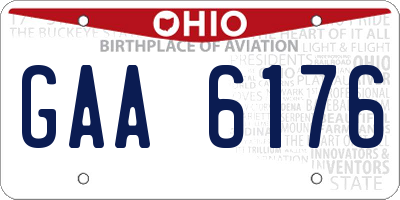 OH license plate GAA6176