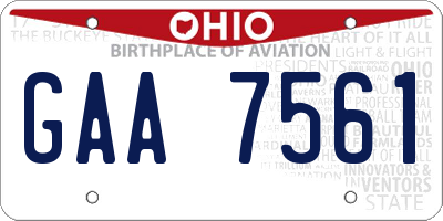 OH license plate GAA7561