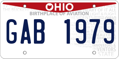 OH license plate GAB1979