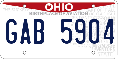 OH license plate GAB5904