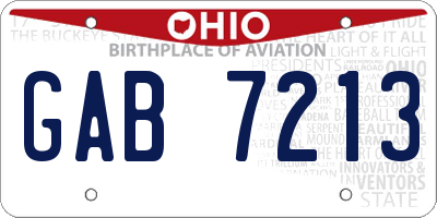 OH license plate GAB7213
