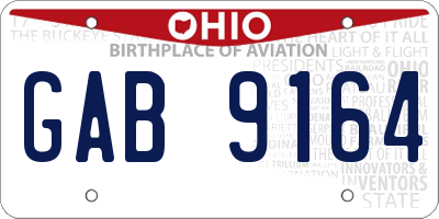 OH license plate GAB9164