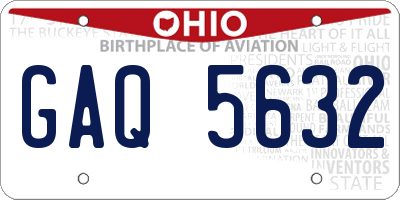 OH license plate GAQ5632