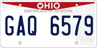 OH license plate GAQ6579