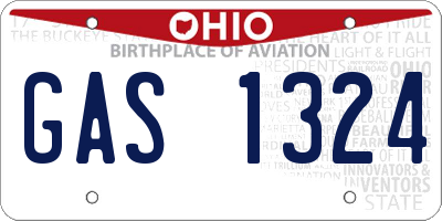 OH license plate GAS1324