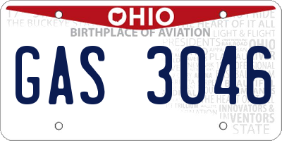 OH license plate GAS3046