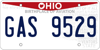 OH license plate GAS9529