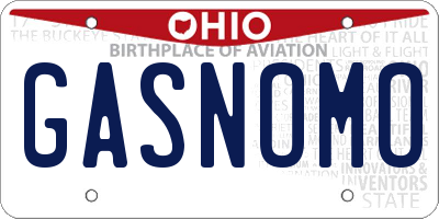 OH license plate GASNOMO